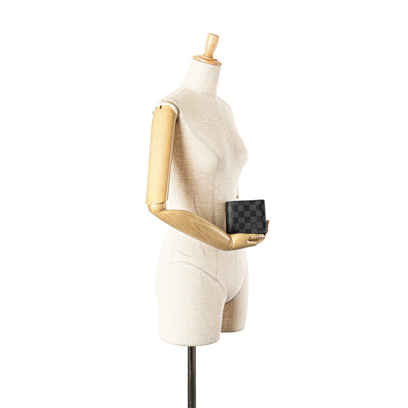 ルイ ヴィトン ダミエ グラフィット ポルトフォイユ マルコNM 二つ折り財布 N63336 ブラック PVC メンズ LOUIS VUITTON 【中古】