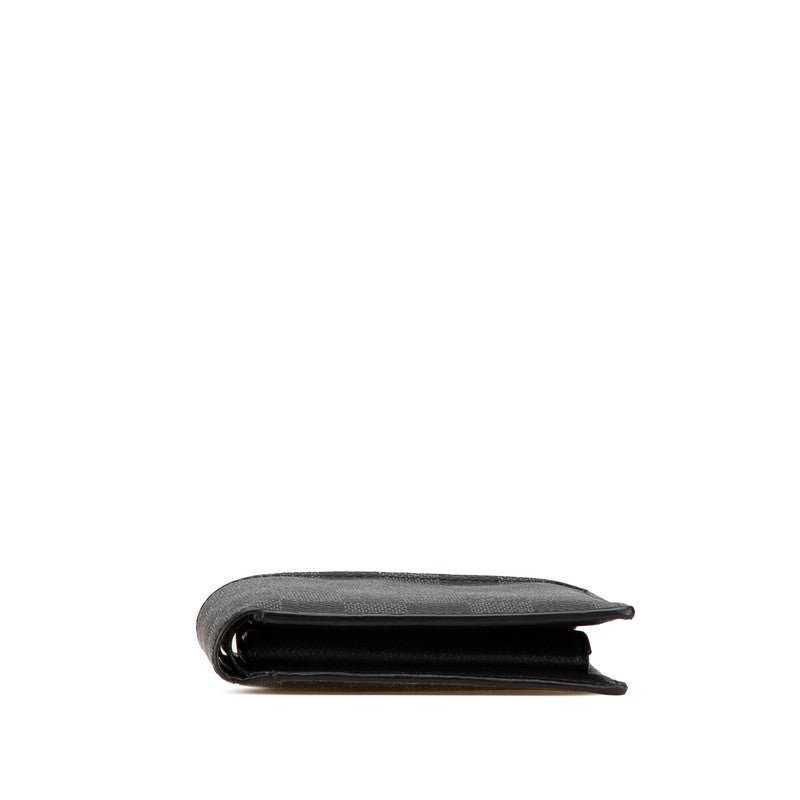 ルイ ヴィトン ダミエ グラフィット ポルトフォイユ マルコNM 二つ折り財布 N63336 ブラック PVC メンズ LOUIS VUITTON 【中古】