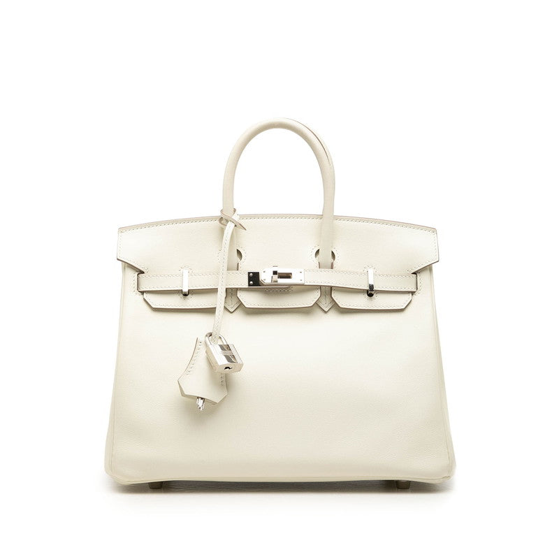 エルメス バーキン25 ハンドバッグ B刻印 内縫い マッシュルーム シルバー金具 スイフト レディース HERMES 【中古】