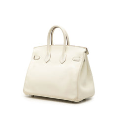 エルメス バーキン25 ハンドバッグ B刻印 内縫い マッシュルーム シルバー金具 スイフト レディース HERMES 【中古】