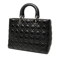 ディオール カナージュ レディディオール ハンドバッグ ショルダーバッグ 2WAY ブラック ラムスキン レディース Dior 【中古】