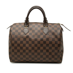 ルイ ヴィトン ダミエ スピーディ30 ハンドバッグ ミニボストンバッグ N41364 ブラウン PVC レザー レディース LOUIS VUITTON 中古
