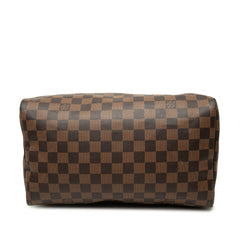ルイ ヴィトン ダミエ スピーディ30 ハンドバッグ ミニボストンバッグ N41364 ブラウン PVC レザー レディース LOUIS VUITTON 中古