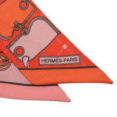エルメス ツイリー カマイユ Camails スカーフ オレンジ マルチカラー シルク レディース HERMES 中古