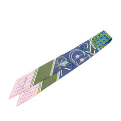 エルメス ツイリー LES VOITURES A TRANSFORMATION 折畳式幌の馬車 スカーフ マルチカラー ブルー シルク レディース HERMES 【中古】