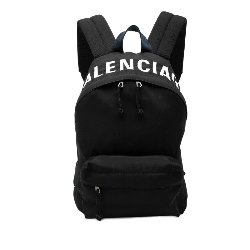 バレンシアガ ロゴ リュック バックパック 565798 ブラック ナイロン レディース BALENCIAGA 【中古】