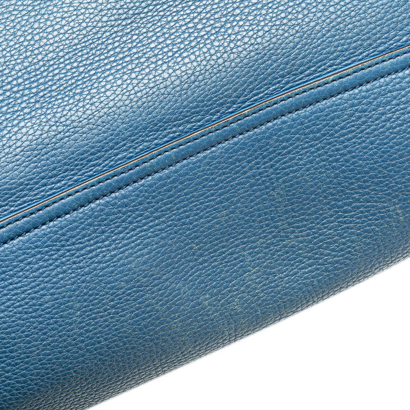 グッチ インターロッキングG 斜め掛け ショルダーバッグ 322056 ブルー レザー レディース GUCCI 【中古】