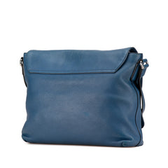 グッチ インターロッキングG 斜め掛け ショルダーバッグ 322056 ブルー レザー レディース GUCCI 【中古】