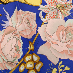 エルメス カレ90 Fleurs et Raisins 葡萄の花 スカーフ パープル系 マルチカラー シルク レディース HERMES 中古