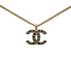 シャネル ココマーク ネックレス 01A ゴールド ブラック メッキ レディース CHANEL 【中古】