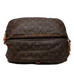 ルイ ヴィトン モノグラム ソミュール35 斜め掛け ショルダーバッグ M42254 ブラウン PVC レザー レディース LOUIS VUITTON 【中古】