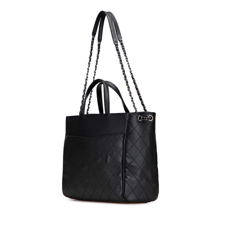 シャネル ココマーク ハンドバッグ チェーン ショルダーバッグ ブラック キャビアスキン レディース CHANEL 【中古】
