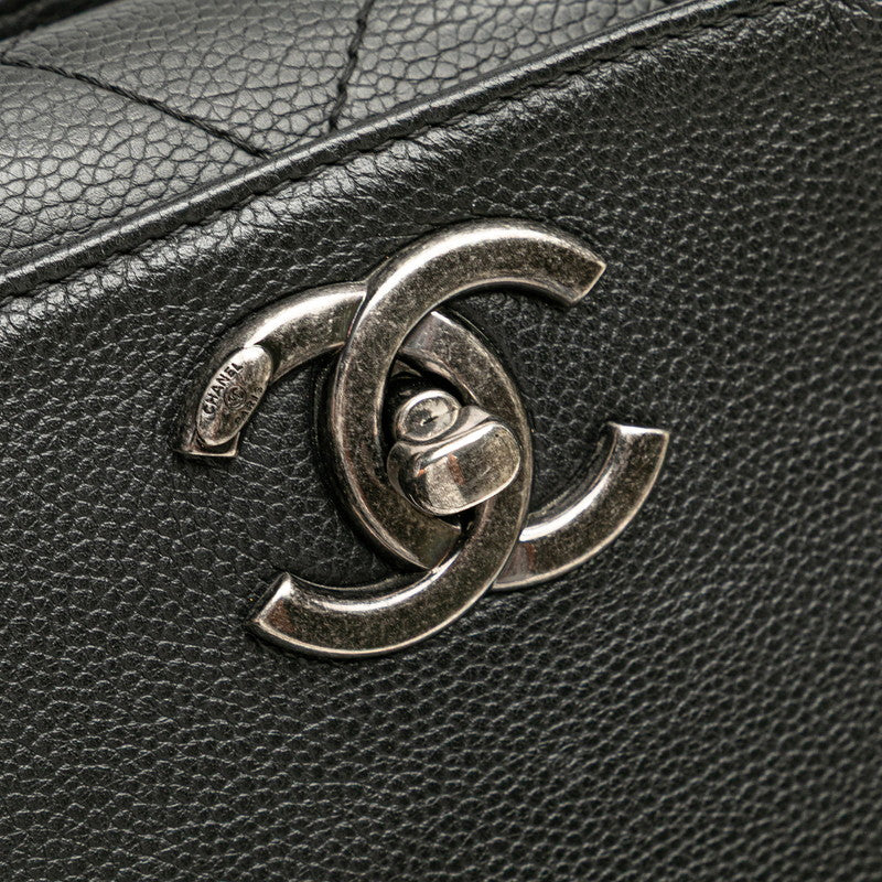 シャネル ココマーク ハンドバッグ チェーン ショルダーバッグ ブラック キャビアスキン レディース CHANEL 【中古】