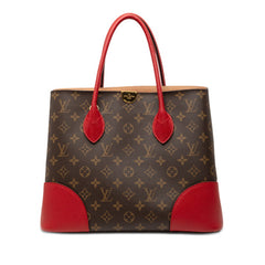 ルイ ヴィトン モノグラム フランドリン ハンドバッグ トートバッグ M41596 ブラウン レッド PVC レザー レディース LOUIS VUITTON 【中古】