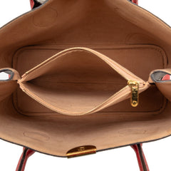 ルイ ヴィトン モノグラム フランドリン ハンドバッグ トートバッグ M41596 ブラウン レッド PVC レザー レディース LOUIS VUITTON 【中古】