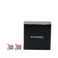 シャネル ココマーク ピアス ピンク プラスチック メタル レディース CHANEL 【中古】