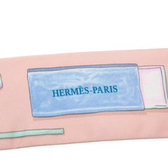 エルメス ツイリー IN THE POCKET インザポケット スカーフ ピンク ブルー系 マルチカラー シルク レディース HERMES 中古