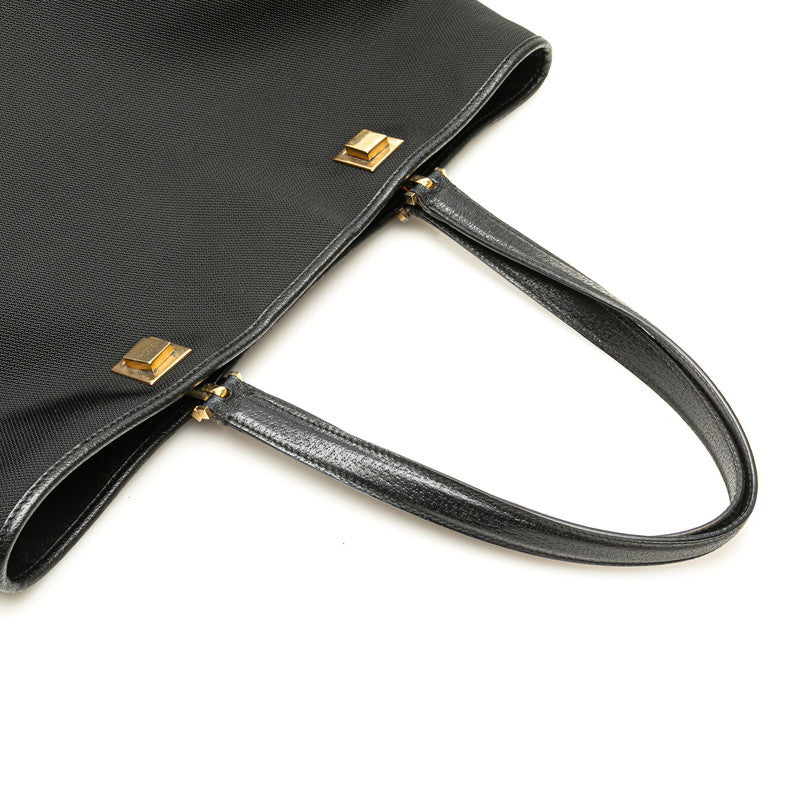 サルヴァトーレフェラガモ ショルダーバッグ トートバッグ AU-21 1896 ブラック レザー ナイロンキャンバス レディース Salvatore Ferragamo 【中古】