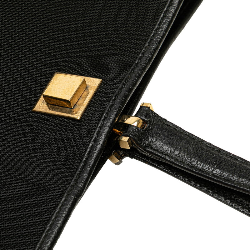 サルヴァトーレフェラガモ ショルダーバッグ トートバッグ AU-21 1896 ブラック レザー ナイロンキャンバス レディース Salvatore Ferragamo 【中古】