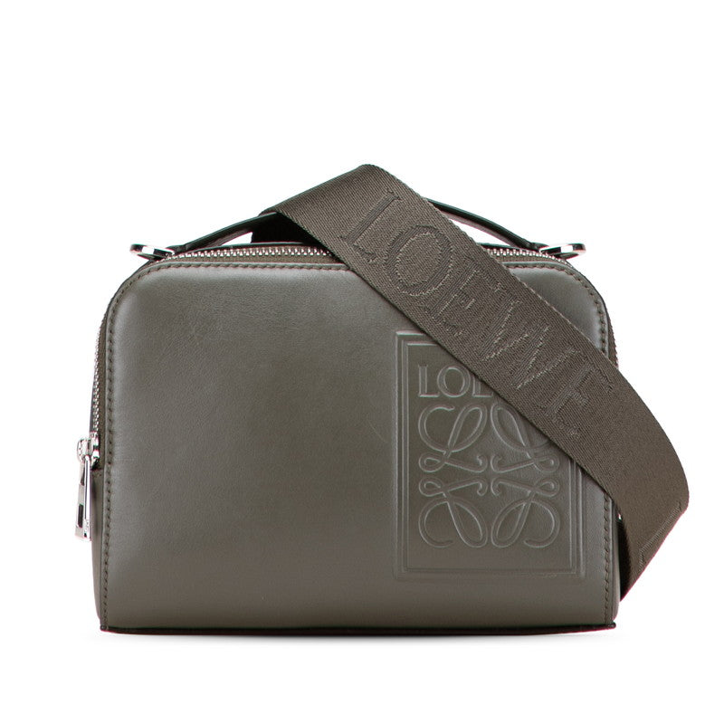 ロエベ アナグラム カメラバッグ ハンドバッグ ショルダーバッグ 2WAY カーキ グリーン レザー レディース LOEWE 【中古】