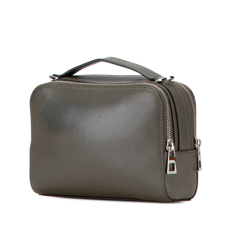 ロエベ アナグラム カメラバッグ ハンドバッグ ショルダーバッグ 2WAY カーキ グリーン レザー レディース LOEWE 【中古】