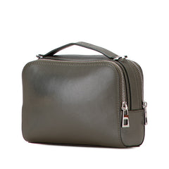 ロエベ アナグラム カメラバッグ ハンドバッグ ショルダーバッグ 2WAY カーキ グリーン レザー レディース LOEWE 【中古】