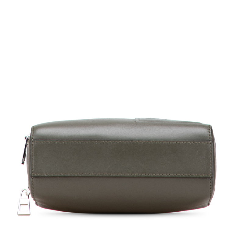 ロエベ アナグラム カメラバッグ ハンドバッグ ショルダーバッグ 2WAY カーキ グリーン レザー レディース LOEWE 【中古】
