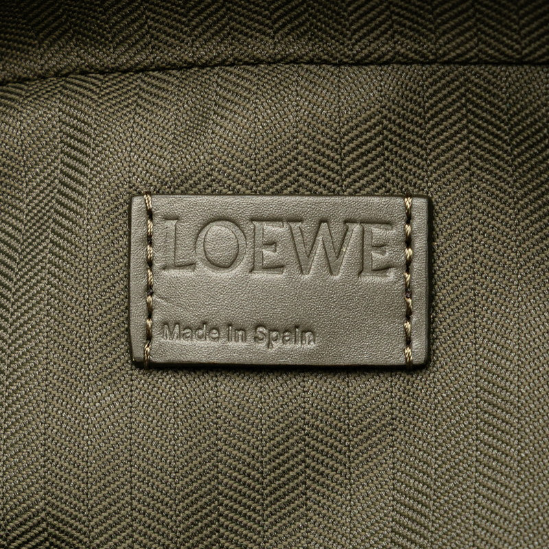 ロエベ アナグラム カメラバッグ ハンドバッグ ショルダーバッグ 2WAY カーキ グリーン レザー レディース LOEWE 【中古】