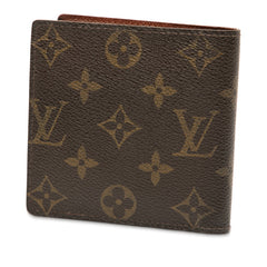 ルイ ヴィトン モノグラム ポルトフォイユ マルコ 二つ折り財布 M61675 ブラウン PVC レザー レディース LOUIS VUITTON 【中古】