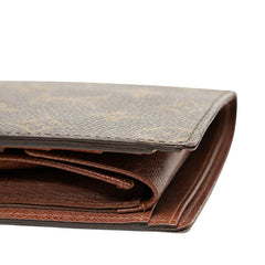 ルイ ヴィトン モノグラム ポルトフォイユ マルコ 二つ折り財布 M61675 ブラウン PVC レザー レディース LOUIS VUITTON 【中古】