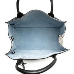 プラダ デュアルバッグ ハンドバッグ ブラック ブルー レザー レディース PRADA 【中古】