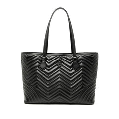 グッチ GGマーモント キルティング トートバッグ ショルダーバッグ 739684 ブラック レザー レディース GUCCI 【中古】