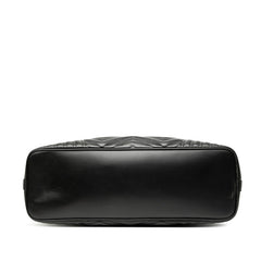 グッチ GGマーモント キルティング トートバッグ ショルダーバッグ 739684 ブラック レザー レディース GUCCI 【中古】