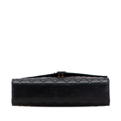 サンローラン エンヴェロープ チェーンショルダーバッグ ハンドバッグ ブラック ゴールド レザー レディース SAINT LAURENT 【中古】