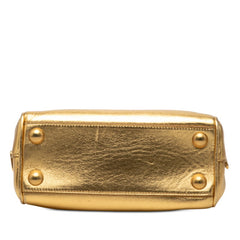 サンローラン ベイビーダッフル ハンドバッグ ショルダーバッグ 2WAY ゴールド レザー レディース SAINT LAURENT 【中古】