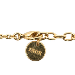 ディオール ロゴ フェイクパール ブレスレット ゴールド メッキ レディース Dior 中古