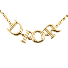 ディオール ロゴ フェイクパール ブレスレット ゴールド メッキ レディース Dior 中古