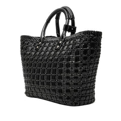 バレンシアガ ビストロS トートバッグ ショルダーバッグ 2WAY 671346 ブラック エナメル レディース BALENCIAGA 【中古】