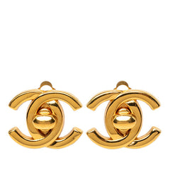 シャネル ココマーク ターンロック ヴィンテージ イヤリング 95A ゴールド メッキ レディース CHANEL 中古