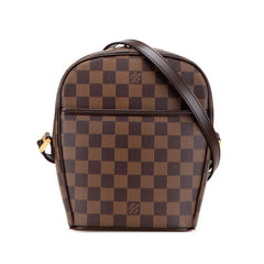 ルイ ヴィトン ダミエ イパネマPM 斜め掛け ショルダーバッグ N51294 ブラウン PVC レザー レディース LOUIS VUITTON 【中古】