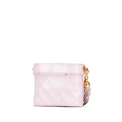 シャネル マトラッセ ココマーク フリンジ チェーン ショルダーバッグ ピンク ラムスキン レディース CHANEL 【中古】