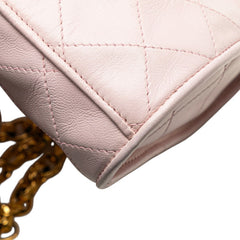 シャネル マトラッセ ココマーク フリンジ チェーン ショルダーバッグ ピンク ラムスキン レディース CHANEL 【中古】