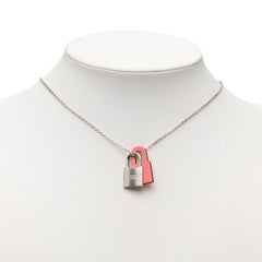 エルメス オーケリーPM ネックレス シルバー ピンク メタル スイフト レディース HERMES 【中古】