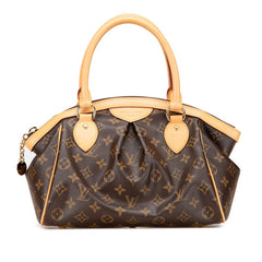 ルイ ヴィトン モノグラム ティヴォリPM ハンドバッグ M40143 ブラウン PVC レザー レディース LOUIS VUITTON 【中古】