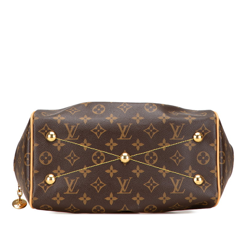 ルイ ヴィトン モノグラム ティヴォリPM ハンドバッグ M40143 ブラウン PVC レザー レディース LOUIS VUITTON 【中古】