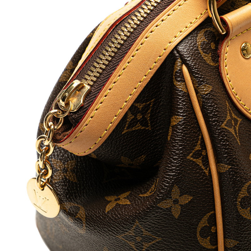 ルイ ヴィトン モノグラム ティヴォリPM ハンドバッグ M40143 ブラウン PVC レザー レディース LOUIS VUITTON 【中古】