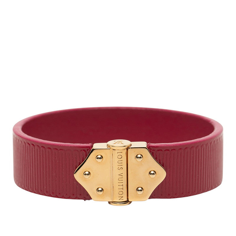 ルイ ヴィトン エピ ブラスレ スピリット ブレスレット 17 M6681 ピンク ゴールド パテントレザー レディース LOUIS VUITTON 【中古】