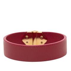 ルイ ヴィトン エピ ブラスレ スピリット ブレスレット 17 M6681 ピンク ゴールド パテントレザー レディース LOUIS VUITTON 【中古】