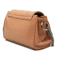 シャネル ココマーク マトラッセ チェーンショルダーバッグ ベージュ シルバー金具 レザー レディース CHANEL 【中古】