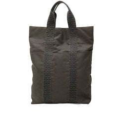 エルメス エールライン カバス トートバッグ ハンドバッグ グレー キャンバス レディース HERMES 中古